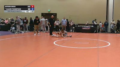 82 lbs 5th Place Match - Jayson Knox, Steller Trained vs Calvin Thompson, Headhunters Wrestling Club