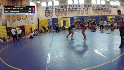170 lbs Round 5 (6 Team) - Isabella McFarlane, Florida Phoenix Wrestling Club vs Riley Lancaster, Head Hunters