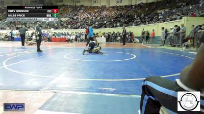 100 lbs Round Of 16 - Drey Johnson, Pitbull Wrestling Academy vs Miles Price, Marlow Outlaws Jh