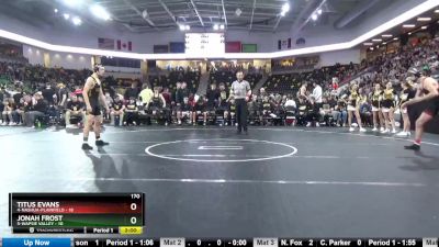 170 lbs Quarterfinal - Titus Evans, 4-Nashua-Plainfield vs Jonah Frost, 5-Wapsie Valley