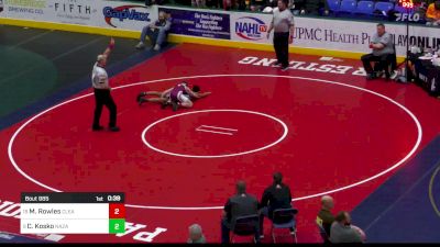 103 lbs Consi Of 16 #2 - Matthew Rowles, Clearfield vs Caleb Kosko, Nazareth