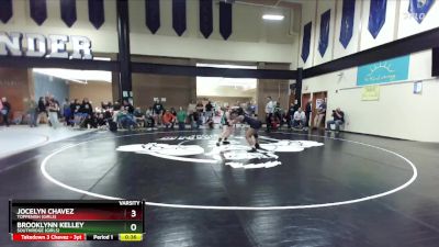 125lbs Cons. Round 5 - Brooklynn Kelley, Southridge (Girls) vs Jocelyn Chavez, Toppenish (Girls)