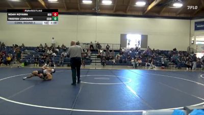 133 lbs Cons. Round 3 - Noah Koyama, Menlo College vs Tristen Lorraine, Cal State Bakersfield