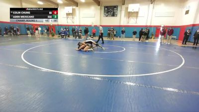 Boys 138 lbs Champ. Round 1 - Aden Mexicano, King`s Academy&nbsp;Boys vs Colin Chung, Menlo-Atherton&nbsp;Boys