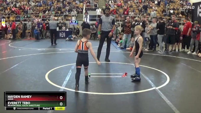 54 lbs Champ. Round 1 - Hayden Ramey, Wave vs Everett Tebo, Beavercreek ...