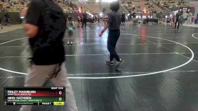 73 lbs Cons. Round 1 - Heidi Mathisen, Williamson County Wrestling Cl vs Finley Mashburn, Arab Youth Wrestling