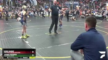 85 lbs Semifinal - Ayden Rhodes, Yale Jr Bulldogs vs Kodi Haske, Far-North Region Affiliated