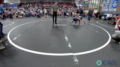 58 lbs Round Of 16 - Daxton Ray, Division Bell Wrestling vs Huxley Kelton, Harrah Little League Wrestling