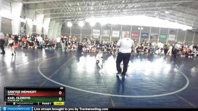 49 lbs Quarters & Wb (16 Team) - Sawyer Wemhoff, Idaho 2 vs Kael Oldroyd, Utah Black