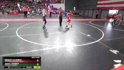 85 lbs Cons. Round 3 - Kenley Le Noble, Weyauwega-Fremont Youth vs Giana Grabot, Stateline Stingers