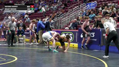 189 lbs 3rd Place - Hayden Harvey, Montoursville vs Brady Brown, Derry Area