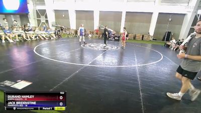 132 lbs Round 3 (8 Team) - Durand Hamley, North Dakota vs Jack Bridenstine, Minnesota Red