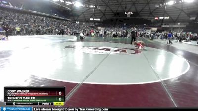 86 lbs Quarterfinal - Trenton Marler, White River Hornets Wrestling Club vs Cody Walker, Inland Northwest Wrestling Training Center