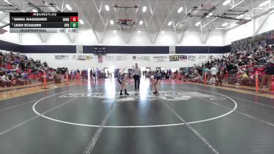 Girls 132 lbs Quarterfinal - Leah Schaden, UPrep Girls vs Emma Waggoner, Durham Girls