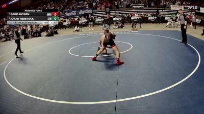 D 2 126 lbs 1st Place Match - Jonas Rebstock, St. Thomas More vs Gage Ahysen, Archbishop Rummel