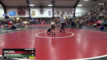 Quarterfinal - Liam Logan, Camp Point Central vs Bryer Grandinetti, Mount Pleasant Youth Wrestling