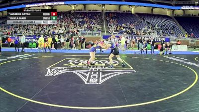 Girls-100 lbs Champ. Round 1 - Jasmine Sayan, Birch Run Hs Girls vs Kayla Maki, Sparta Hs Girls