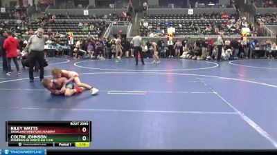 112 lbs Semifinal - Coltin Johnson, Powerhouse Wrestling Club vs Riley Watts, Siouxland Wrestling Academy