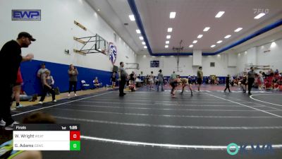 100 lbs Final - Waylon Wright, Weatherford Youth Wrestling vs Gunner Adams, D3 Wrestling Cluib