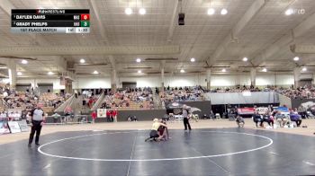 A 126 lbs 1st Place Match - Daylen Davis, Munford High School vs Grady Phelps, Upperman High School