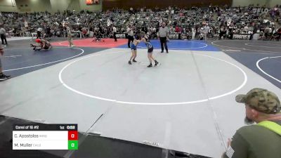 73 lbs Consi Of 16 #2 - Charlie Apostolos, Wrightwood Wrestling Club vs Michael Muller, Caldwell WC