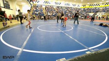 85 lbs Consi Of 8 #1 - Austin Bloodworth, Ponca City Wildcat Wrestling vs Reilas Sanchez, Locust Grove Youth Wrestling
