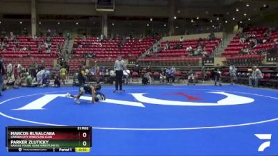 67 lbs Cons. Round 4 - Parker Zluticky, Kansas Young Guns Wrestling Cl vs Marcos Ruvalcaba, Garden City Wrestling Club