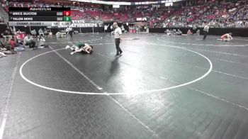 D2-132 lbs Champ. Round 1 - Brice Buxton, Cuba City/Benton/SW vs Talon Berg, Osceola