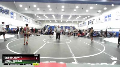 120 lbs Semifinal - Jameson Valente, Servite High School vs Nathan Reynolds, Monster Garage