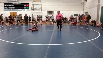 63-69 lbs Cons. Round 2 - Elijah Foss, Gladiator Elite WC vs Wells Millard, Rochelle Wrestling Club