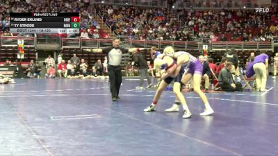 1A-120 lbs Cons. Round 2 - Ty Strode, Nodaway Valley vs Ryder Eklund, Ogden