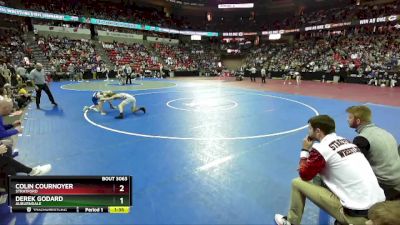 D3-113 lbs Quarterfinal - Derek Godard, Auburndale vs Colin Cournoyer, Stratford