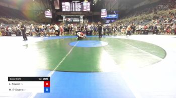 160 lbs Cons 16 #1 - Logan Fowler, Tennessee vs Marcus Espinoza-Owens, Utah