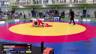 80kg Cons. Round 4 - Nathan Sweet, London-Western WC vs Aidas Smtih, Matmen WC