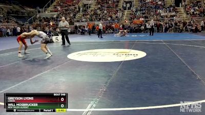 121 lbs Cons. Round 2 - Will Mosbrucker, New Salem-Almont vs Greyson Lyons, Lisbon