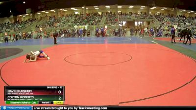 77 lbs Quarterfinal - David Burshem, Del Norte Wrestling, Inc. vs Colton Roberts, Inland Northwest Wrestling Tra