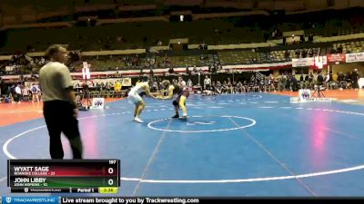 197 lbs Placement (4 Team) - John Libby, John Hopkins vs Wyatt Sage, Roanoke College