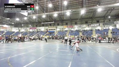 90 lbs Quarterfinal - Aj Gonzalez, Monster Garage vs Landon Gherardini, Team Grand Valley Elite