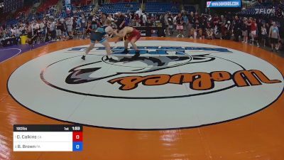 190 lbs Quarters - David Calkins, CA vs Brady Brown, PA