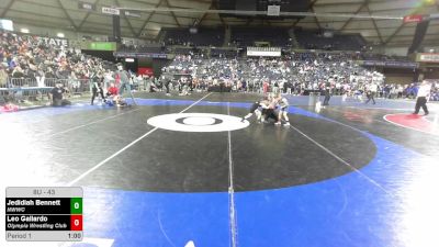 43 lbs Cons. Sub-semis - Jedidiah Bennett, NWWC vs Leo Gallardo, Olympia Wrestling Club