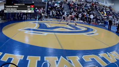 127 lbs Consy 2 - Colton Fisher, Bethel Park vs John Deluca, Kiski Area