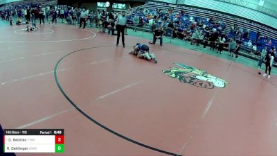 14U Boys - 110 lbs Cons. Round 2 - Dawson Beckley, Team Tulsa Wrestling Club vs Ryan Dehlinger, Olney Cubs Wrestling Club