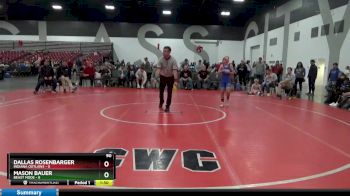 90 lbs Round 1 (8 Team) - Mason Bauer, Beast Mode vs Dallas Rosenbarger, Indiana Outlaws
