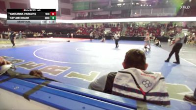 107 lbs Semifinal - Taylor Drake, Kuna vs Corianna Parsons, Weiser