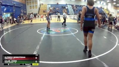 215 lbs Round 4 (8 Team) - Kaleb Johns, Funky Monkey vs Alfredo Berroteran, Griffin Fang