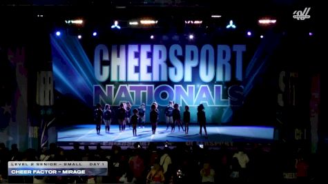 CheerFactor - Mirage [2026 L2 Senior - Small Day 1] 2026 CHEERSPORT National All Star Cheerleading Championship