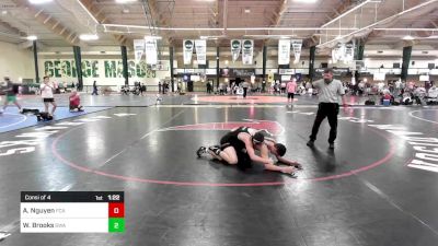 150 lbs Consi Of 4 - Aiden Nguyen, FCA Wrestling vs William Brooks, Scanlan Wrestling Academy