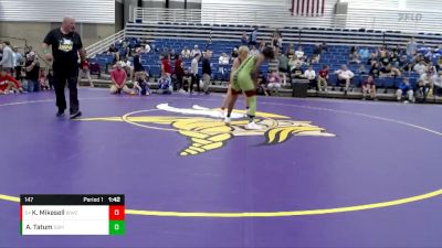 147 lbs Cons. Round 2 - Kameron Mikesell, WeBo Wrestling Club vs Ayden Tatum, OL St. Mary?s