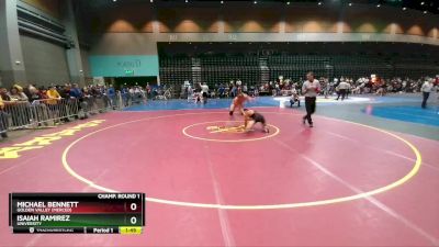 157 lbs Champ. Round 1 - Michael Bennett, Golden Valley (Merced) vs Isaiah Ramirez, University