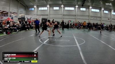 210 lbs Round 6 (10 Team) - Aaron Derr, DWA vs Matteo Cox, SHWA